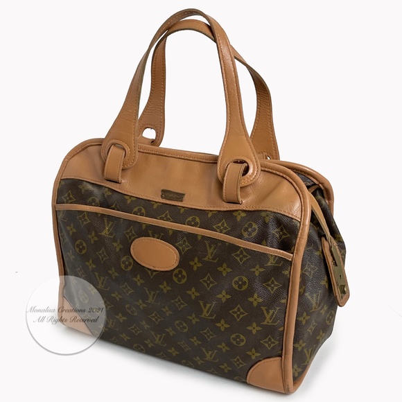Louis Vuitton Bag Tote Monogram Carry On Diaper Bag French Co Vintage 70s Rare - Picture 5 of 14